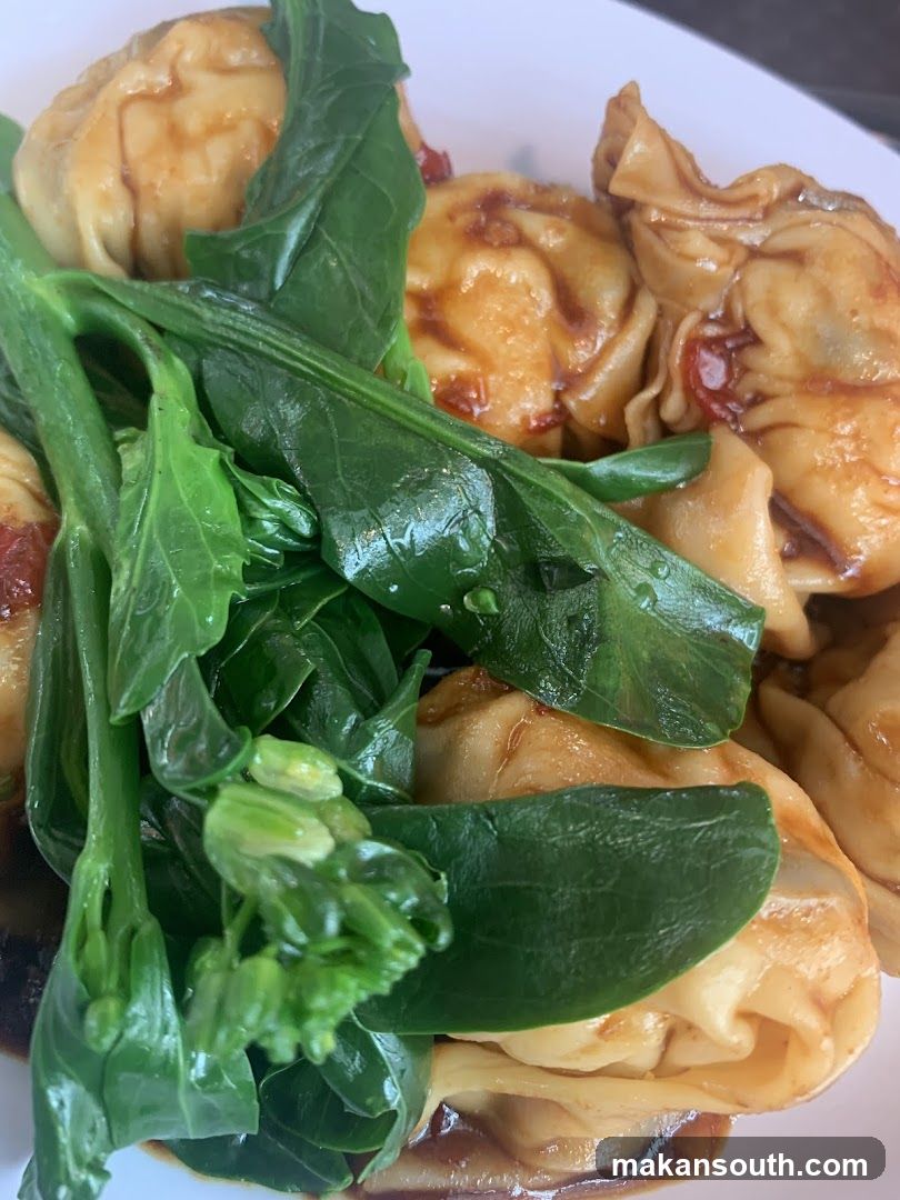 Wontons with Greens