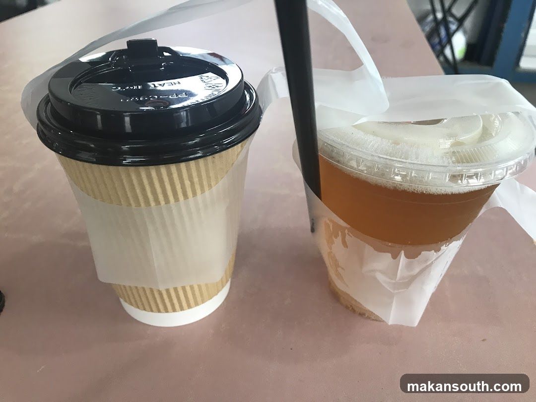Two beverages on a table