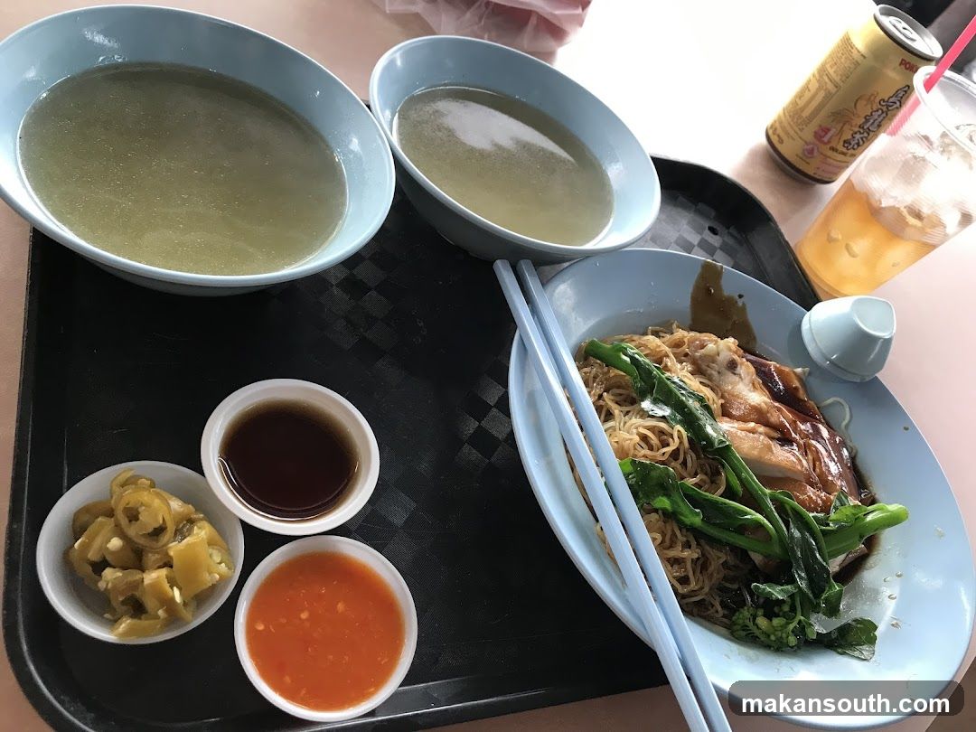 Noodle Meal with Soup and Condiments