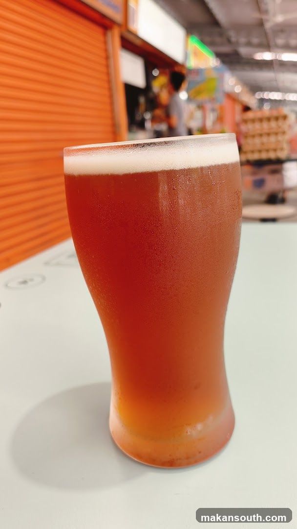 Beer in a glass at food court