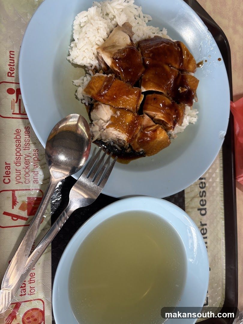 Hainanese Chicken Rice Bowl with Soup