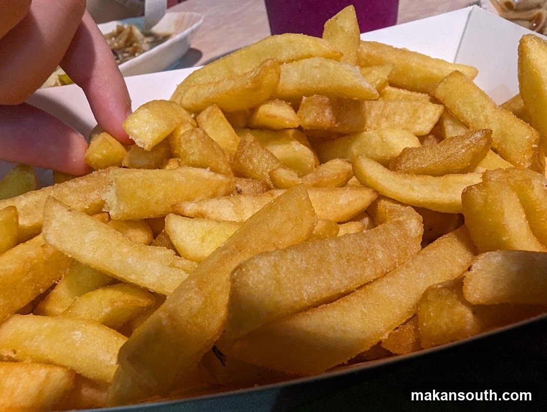 Fries in a paper container