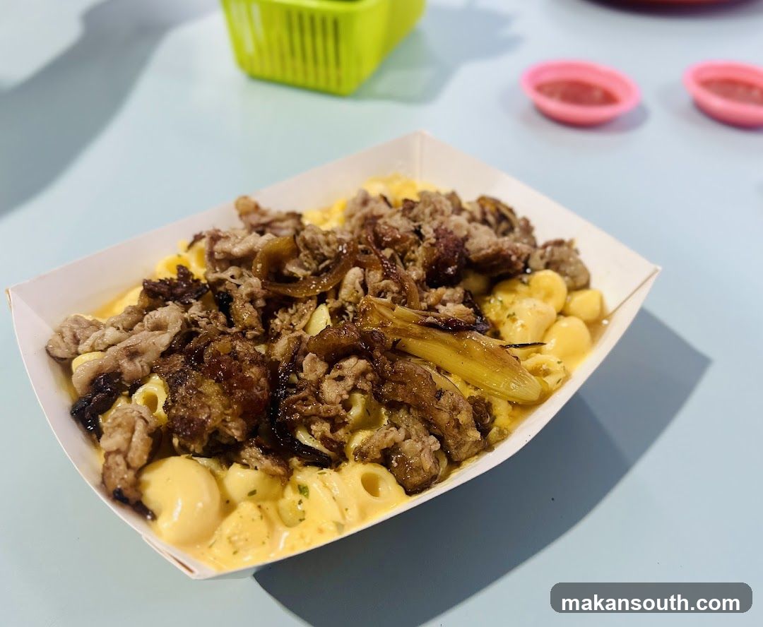 Mac and Cheese with Meat Topping