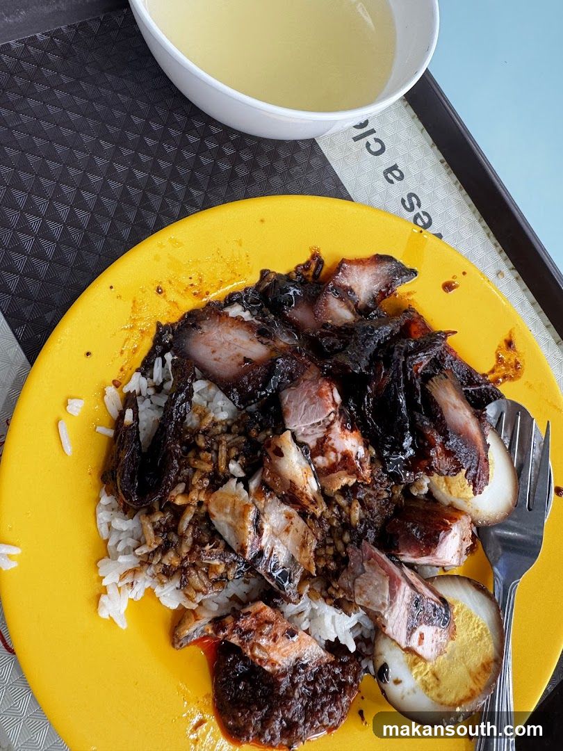 Roast Pork Rice with Broth