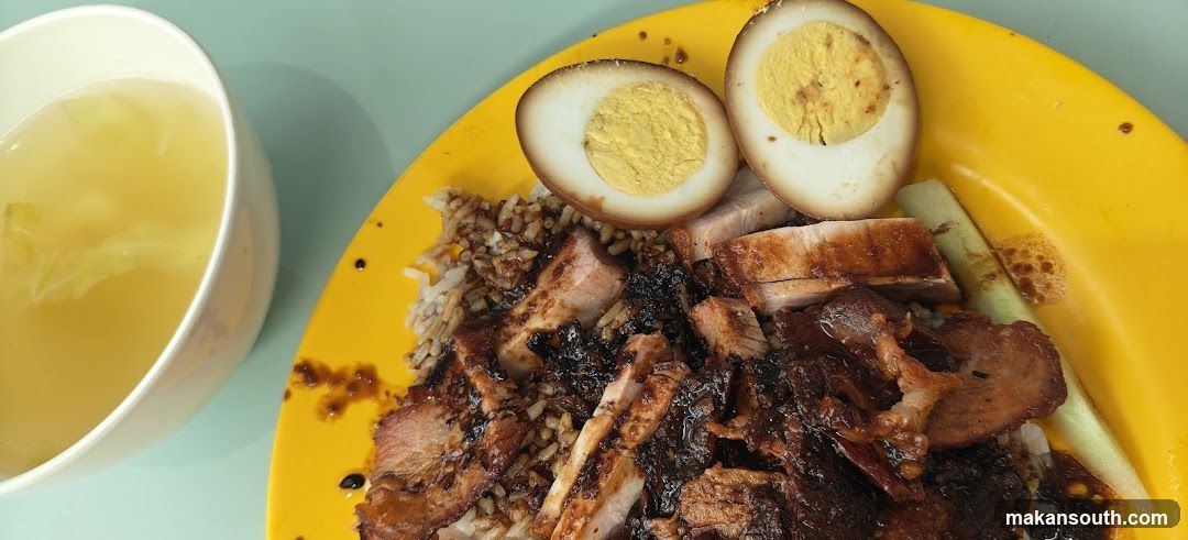 Hawker Food Plate with Boiled Egg and Soup