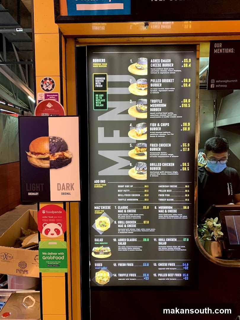 Burger Joint Interior and Menu Display