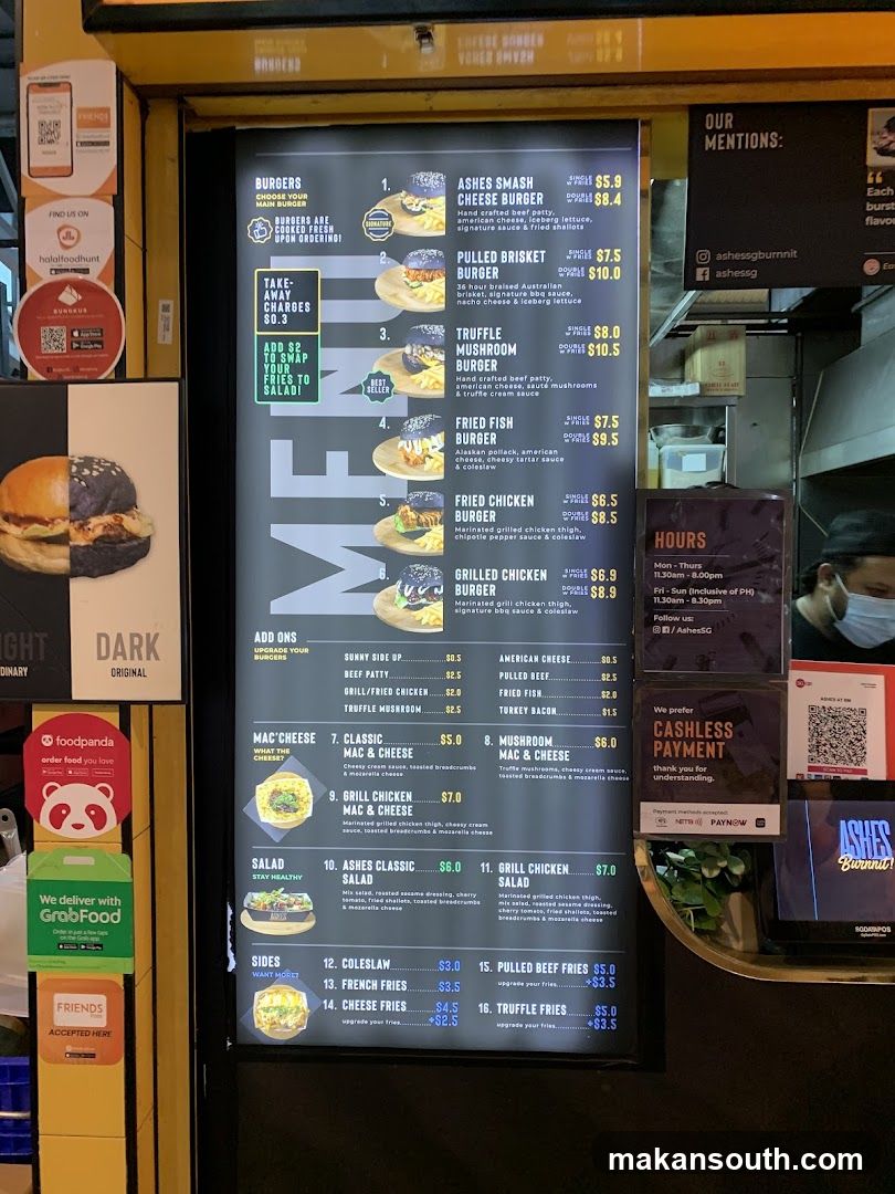Asher Smash Burger Menu Board