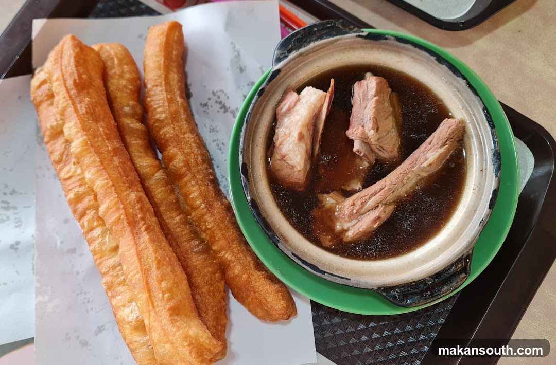 Breakfast Meal with Soy Milk and Pork Soup