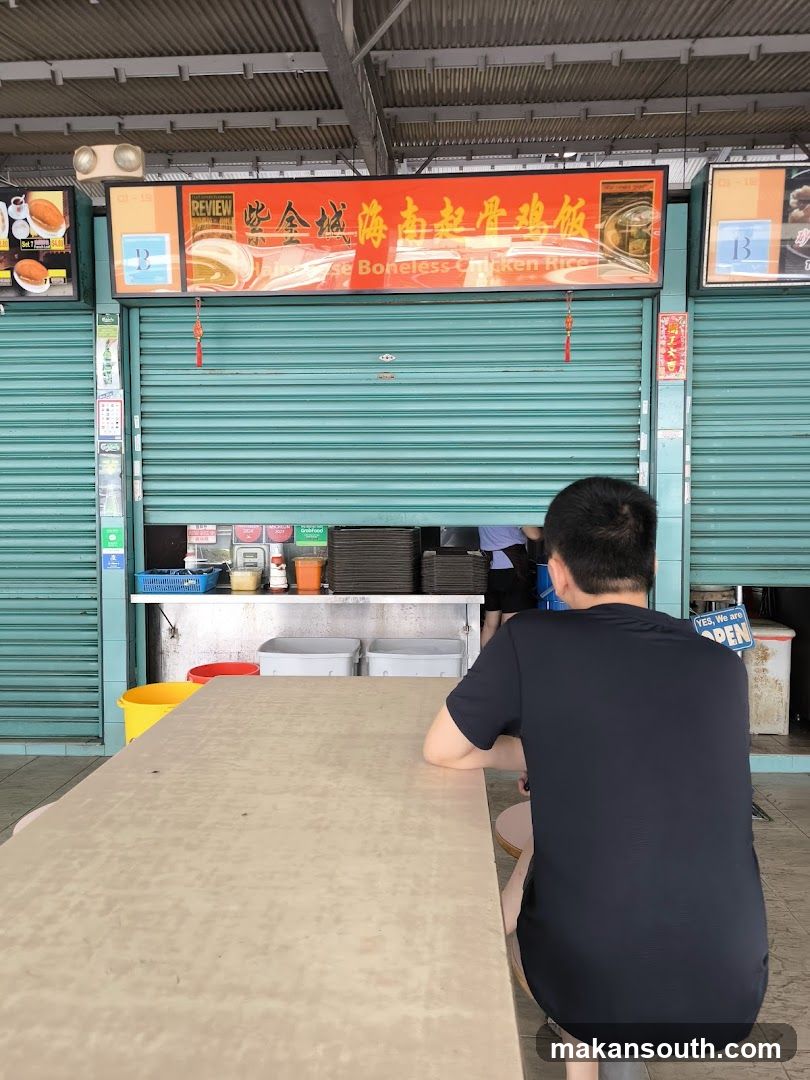 Food stall interior view