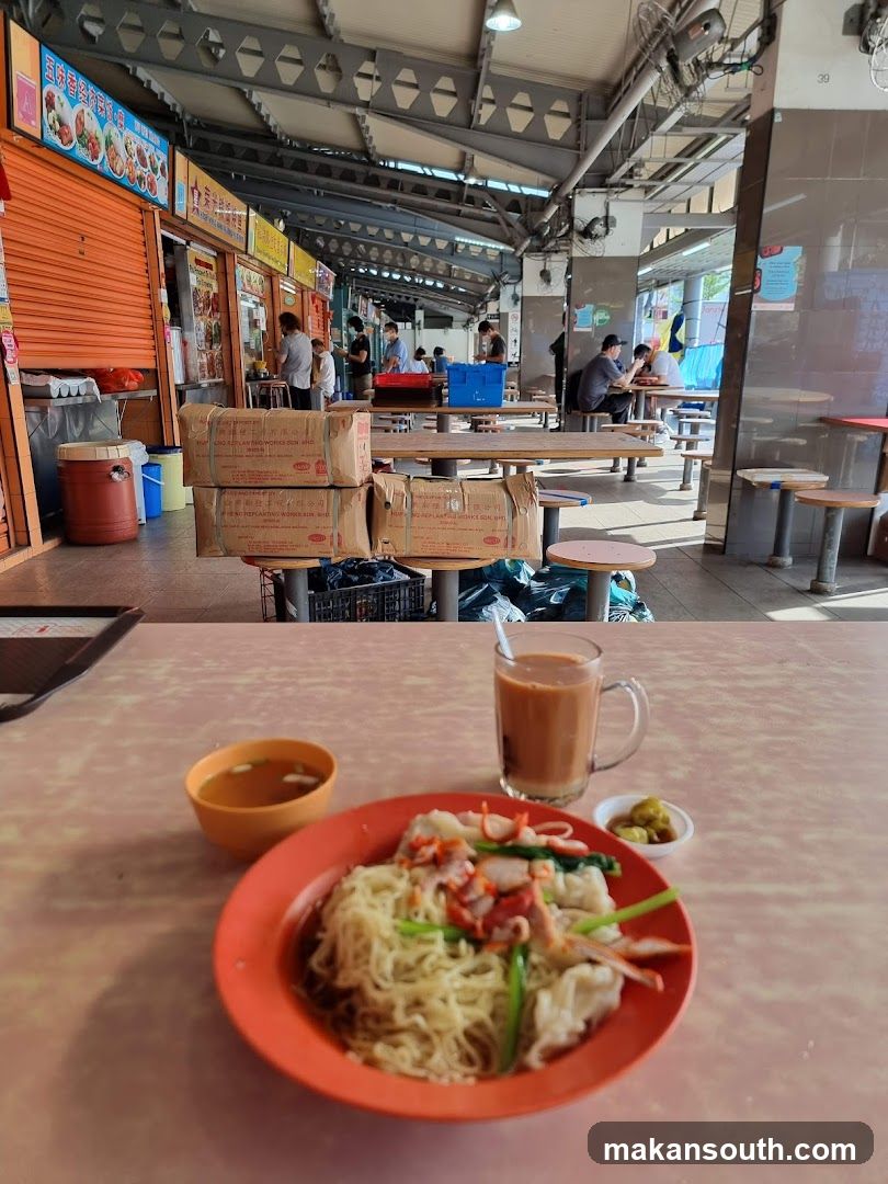 Noodle dish at food court