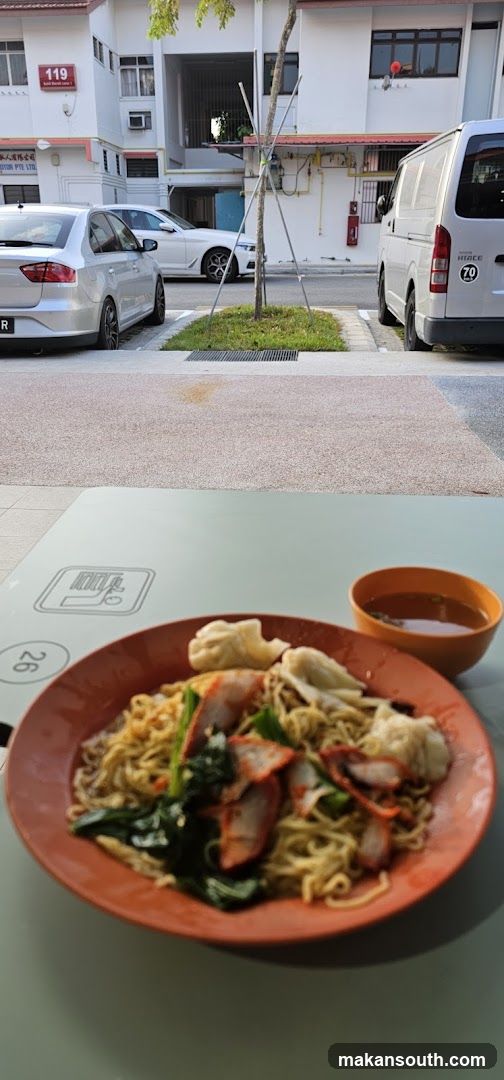 Noodle Dish with Side of Soup
