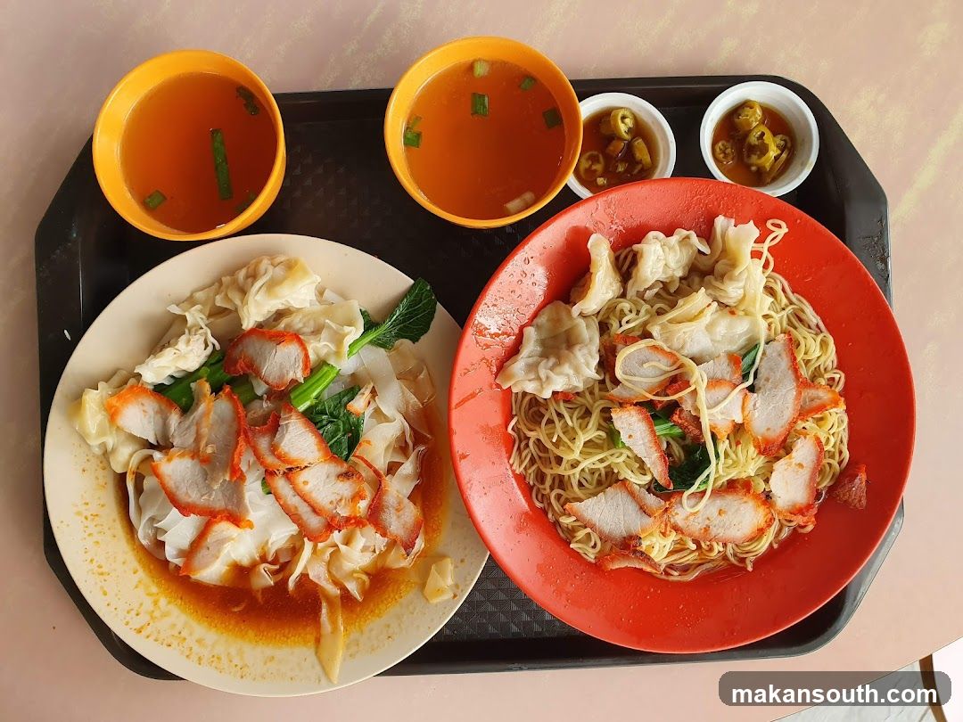 Noodle and Dumpling Meal Tray