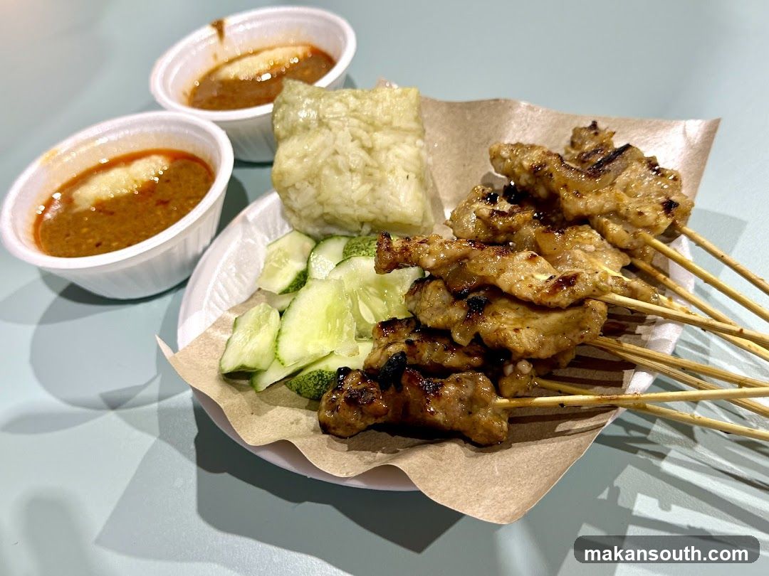 Sate Ayam with Side Dishes