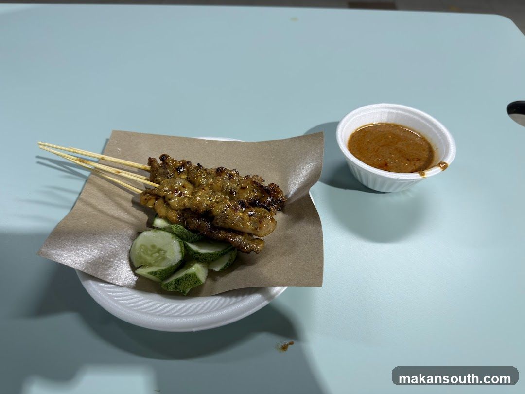 Sate with Cucumber and Sauce