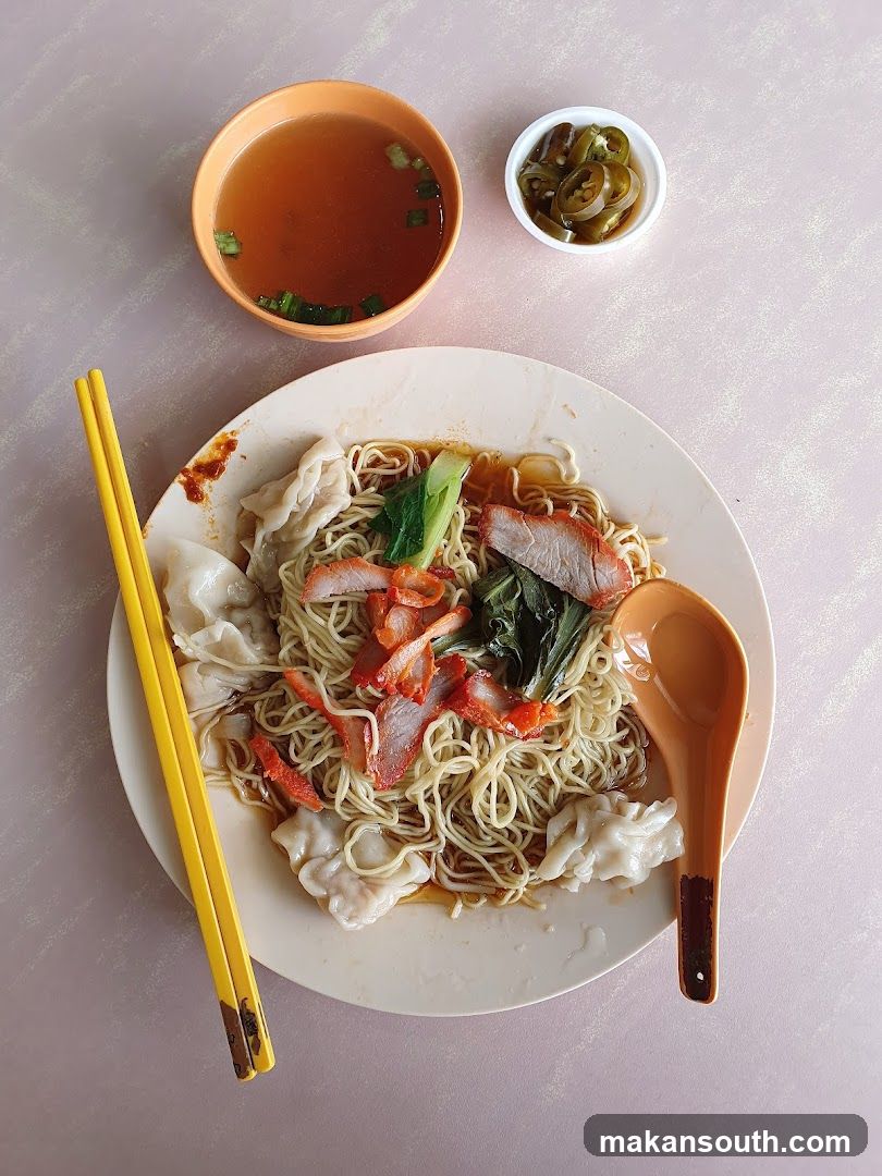 Noodle Dish with Dumplings and Broth