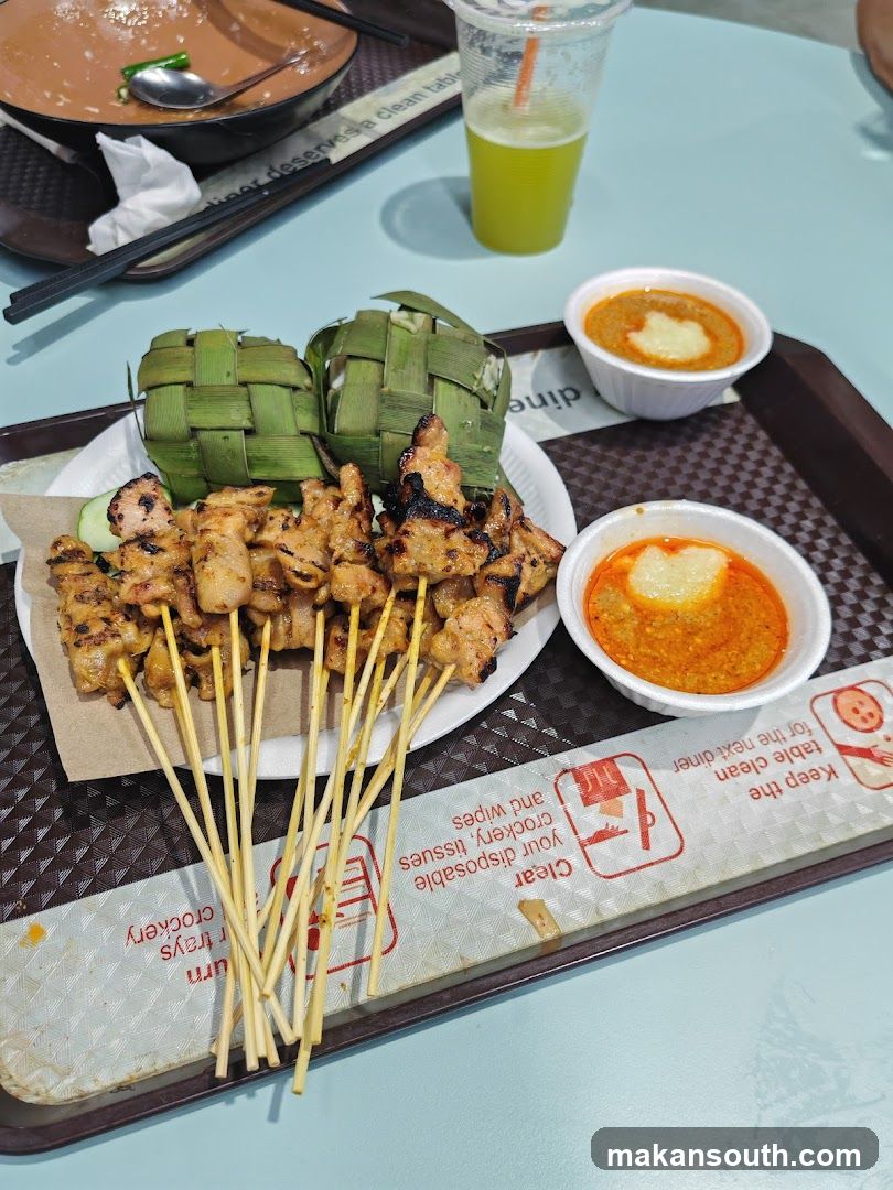 Food Tray with Satay and Sambal
