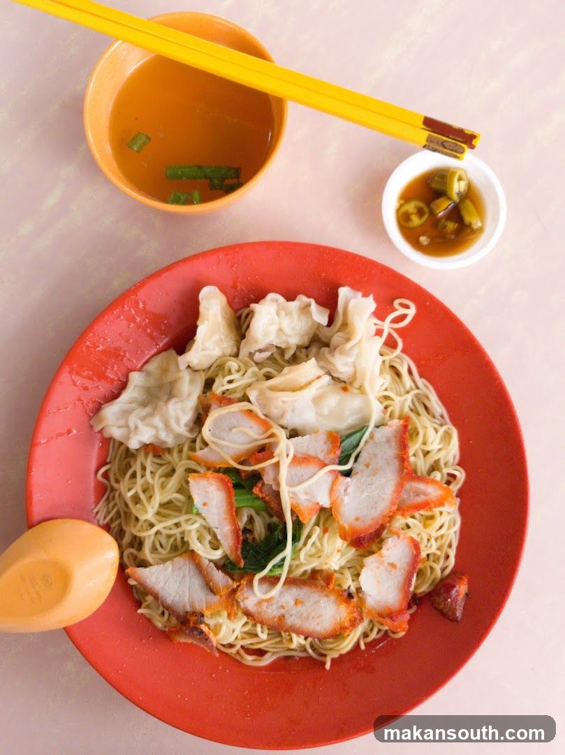 Noodle Dish with Dumplings and Char Siu