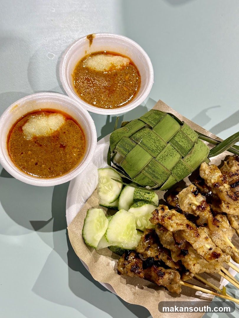 Sate Ayam with Sambal and Cucumbers