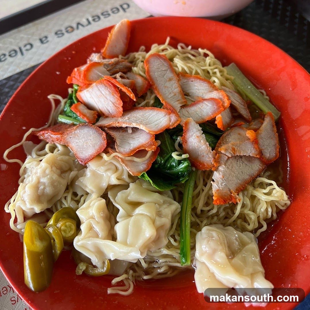 Noodle Bowl with Wontons and Char Siu