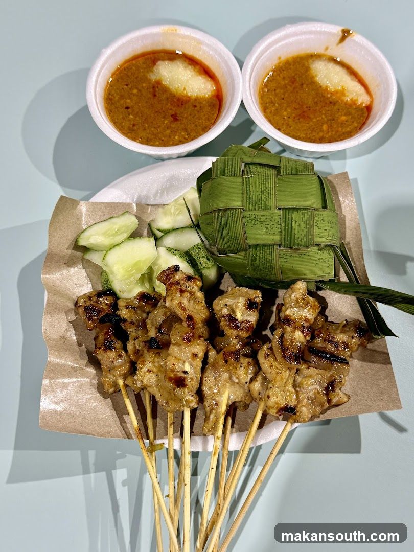 Sate Ayam with Cucumber and Sambal