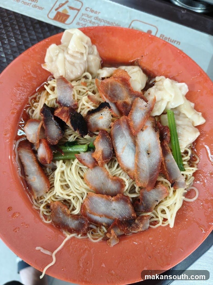 Noodle Dish with Char Siu and Wontons