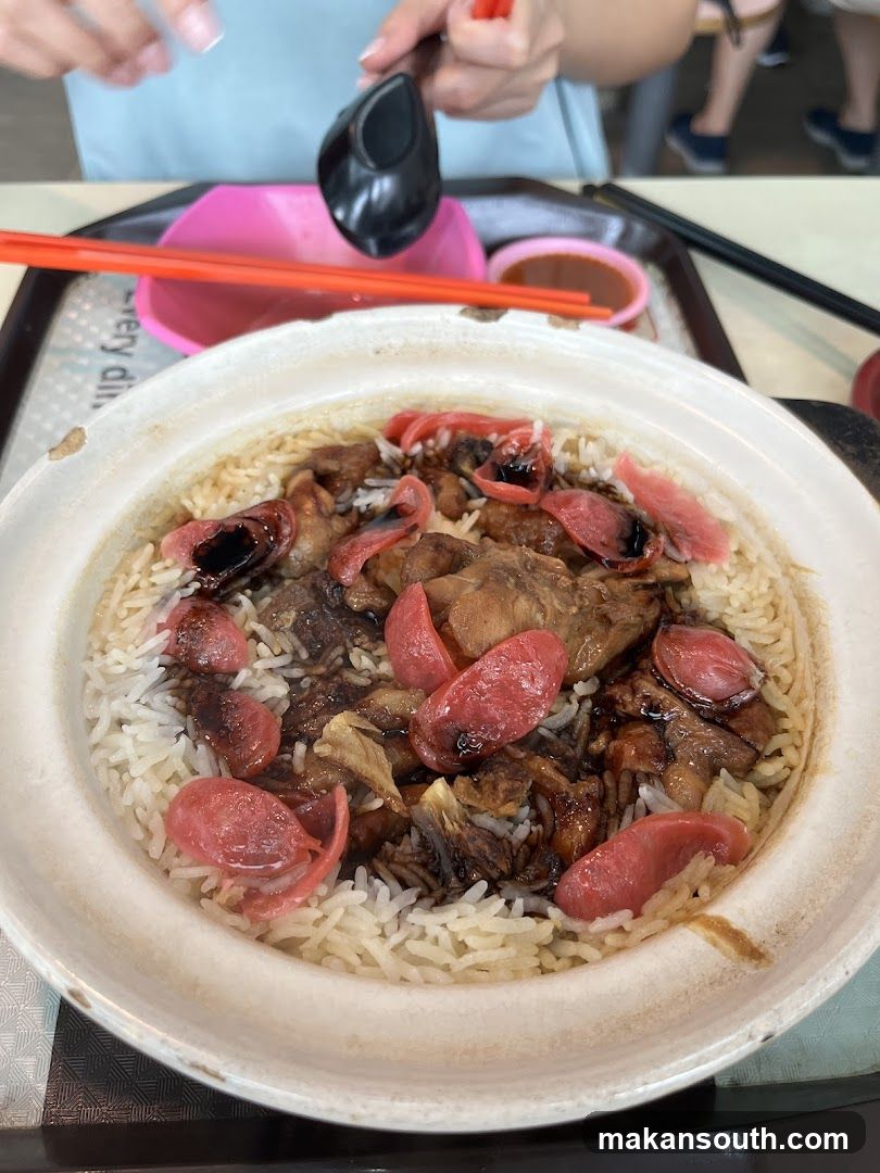 Cantonese Claypot Rice with Sausage and Meat