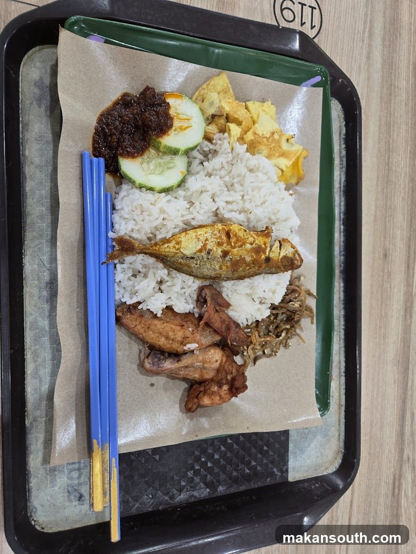 Food on a tray