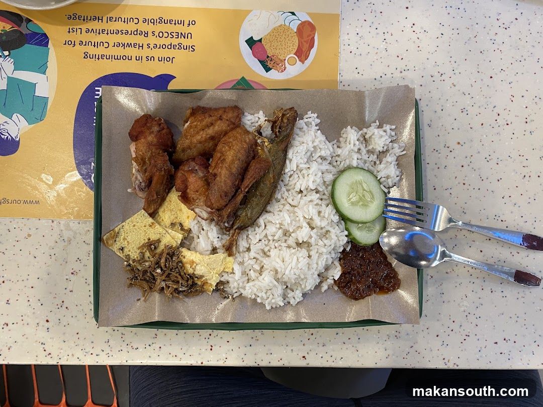 Food served at a hawker stall