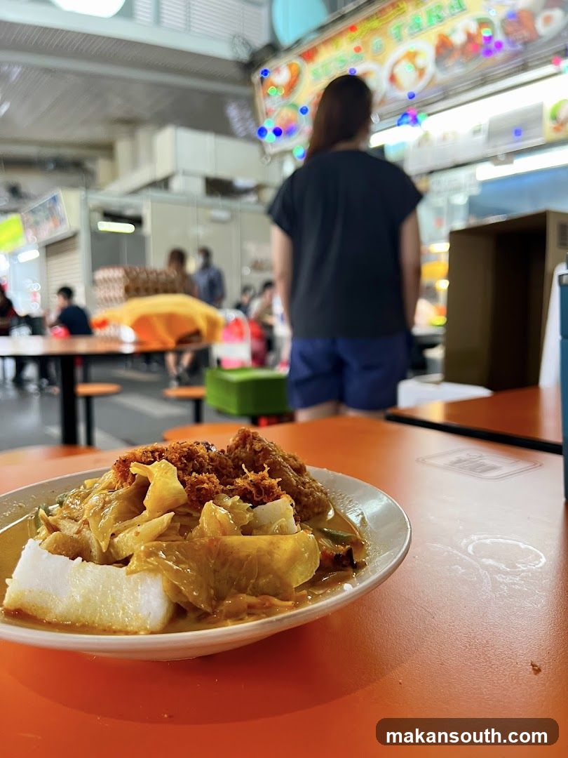 Food stall interior scene