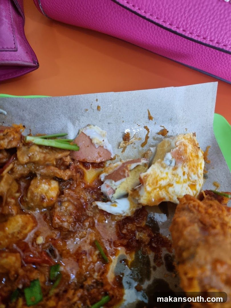 Eaten Fried Chicken and Curry Dish