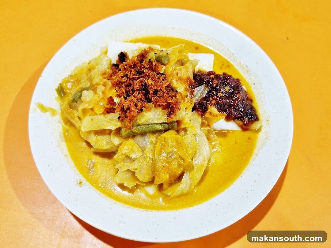 Curry Dishes with Tofu and Garnish