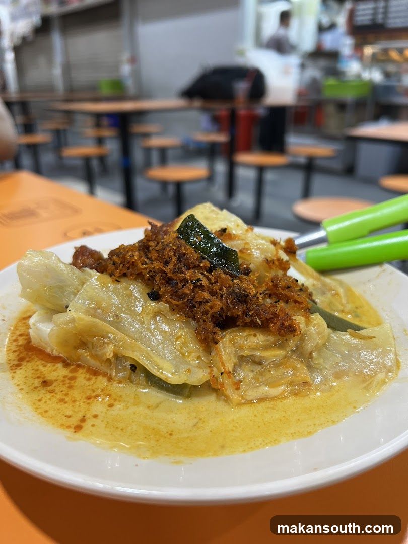 Cabbage dish with crispy topping