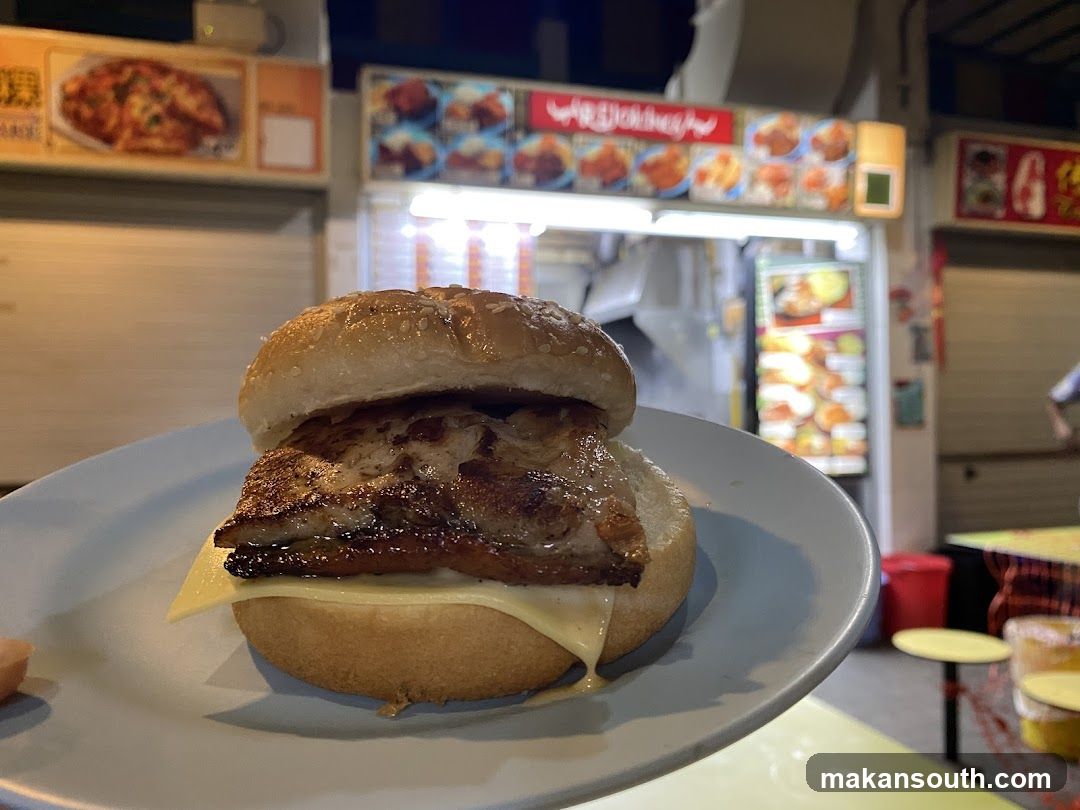 Grilled Chicken Burger at Night Market Stall