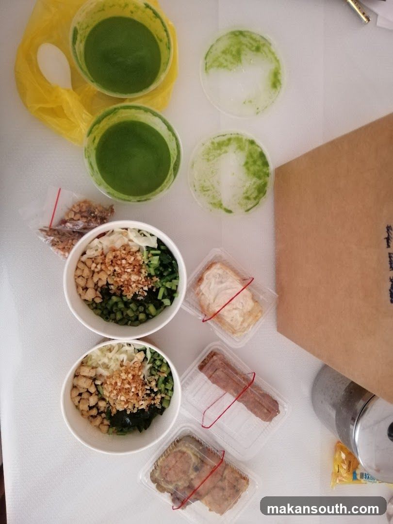 Food items on table