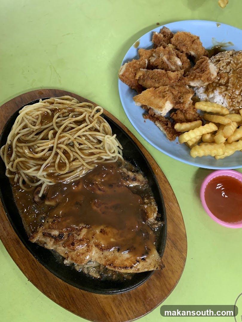 Food on table