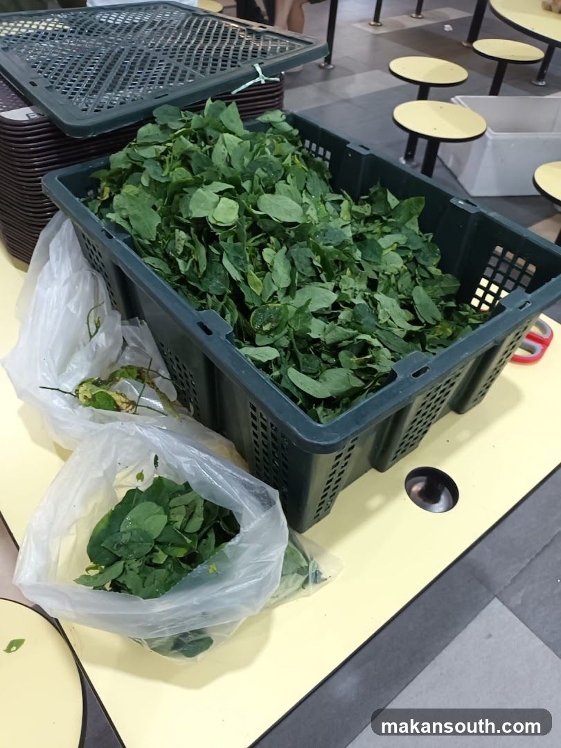 Fresh Greens in Crates