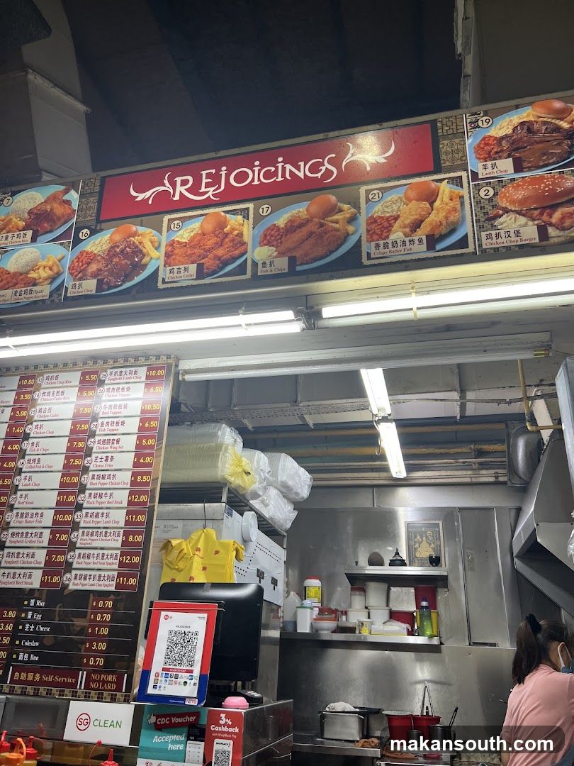 Food Stall Interior with Menu Board