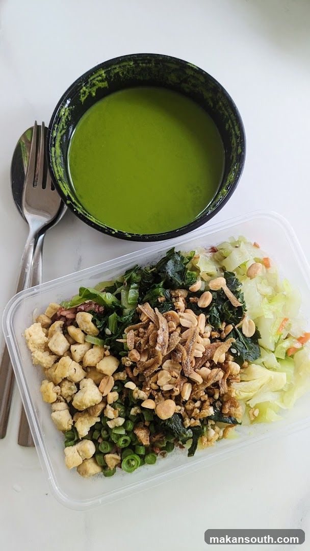 Healthy Meal with Green Soup