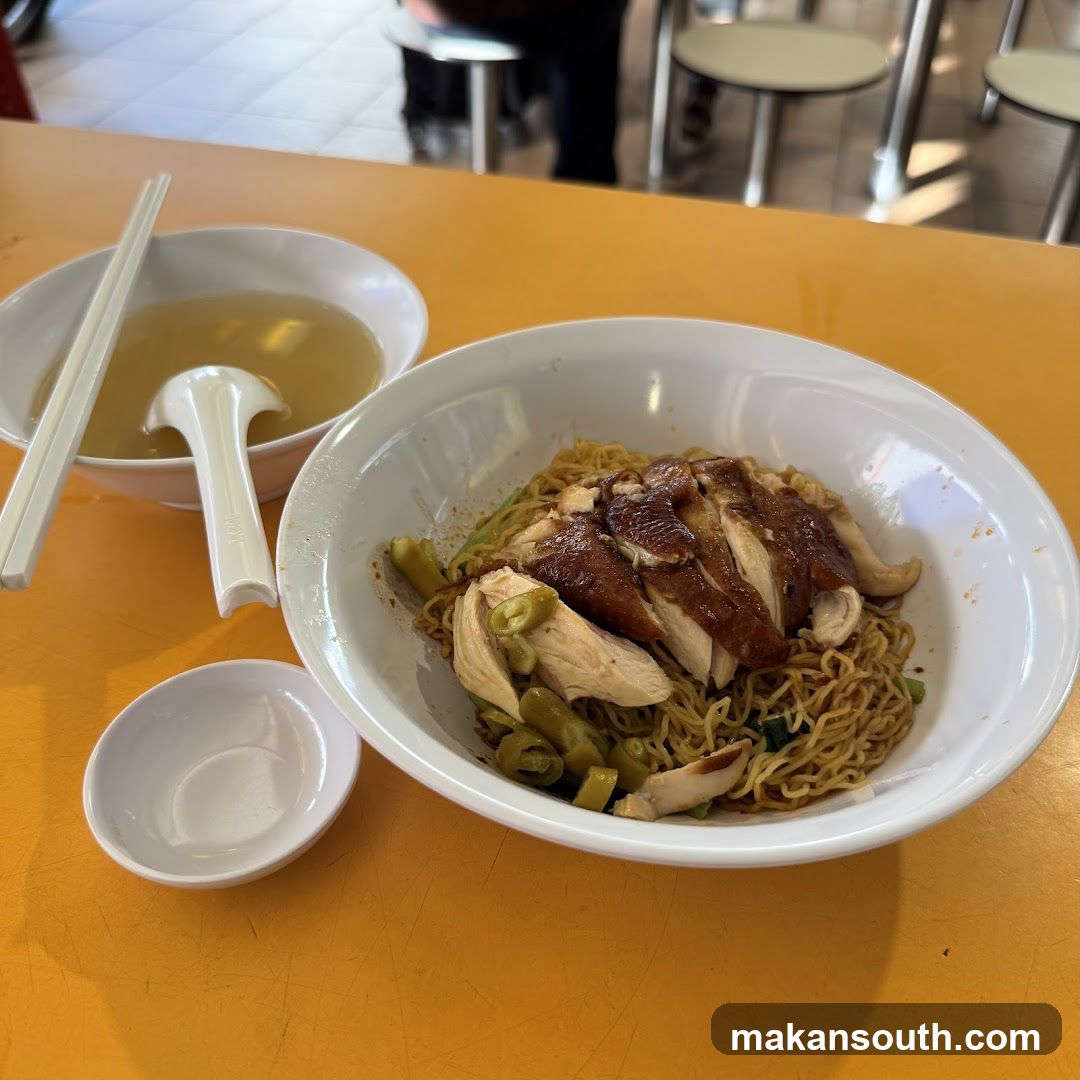 Chicken Rice Noodles with Broth