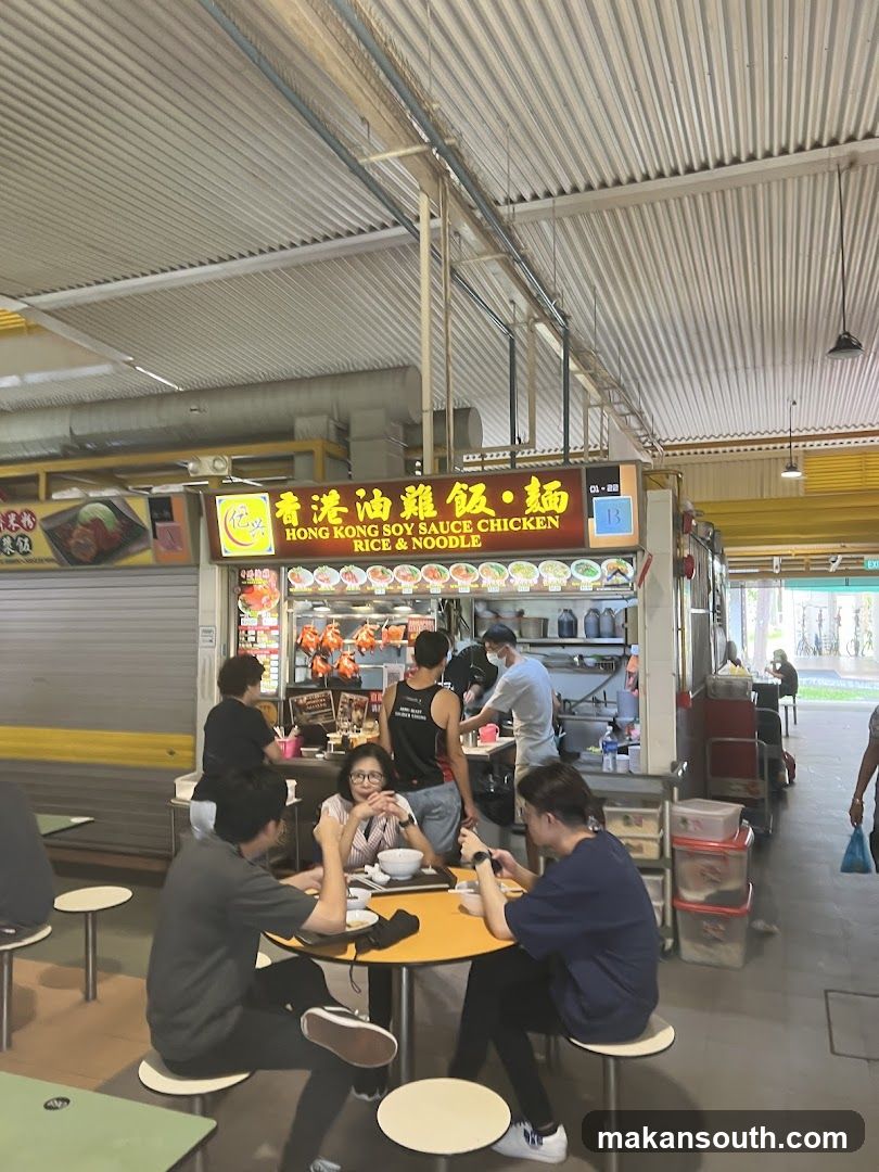 Food Stall Interior Scene