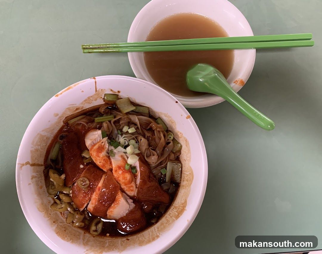 Noodle Bowl with Chicken and Broth