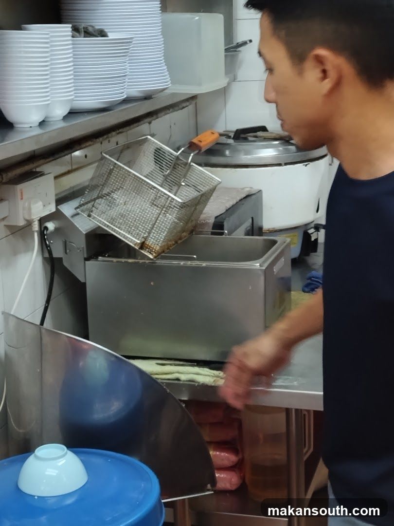 Kitchen Scene with Deep Fryer