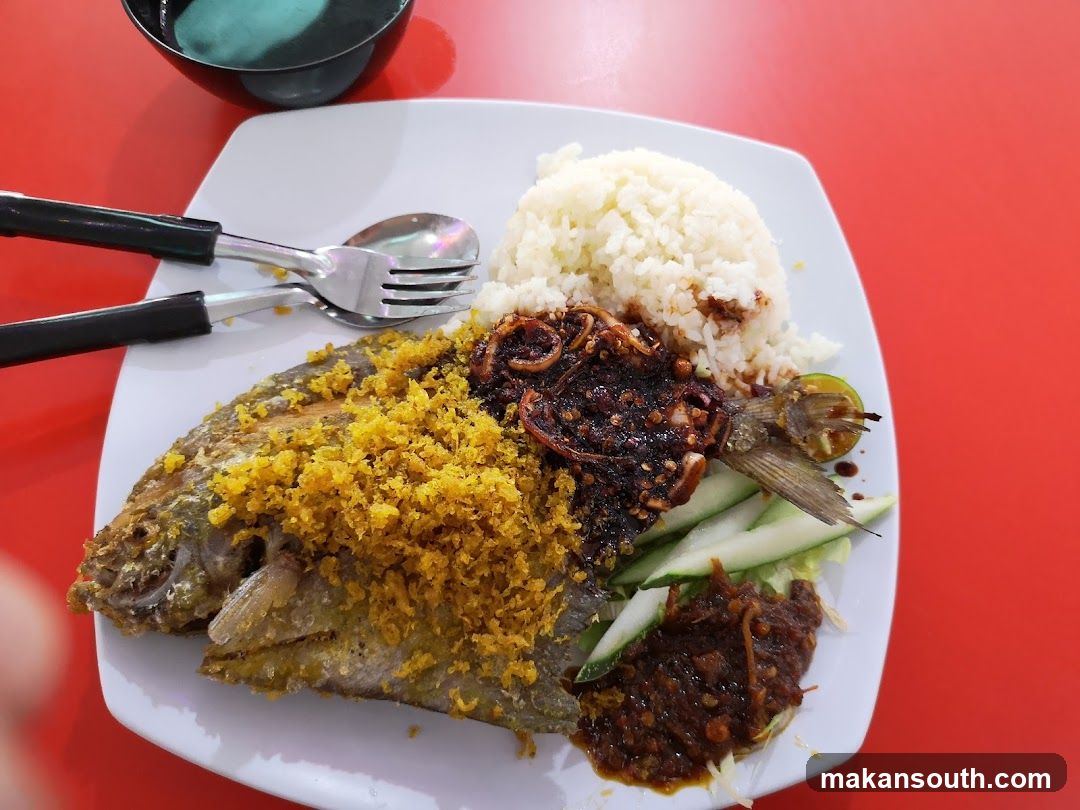 Fish Head Rice with Curry and Sambal