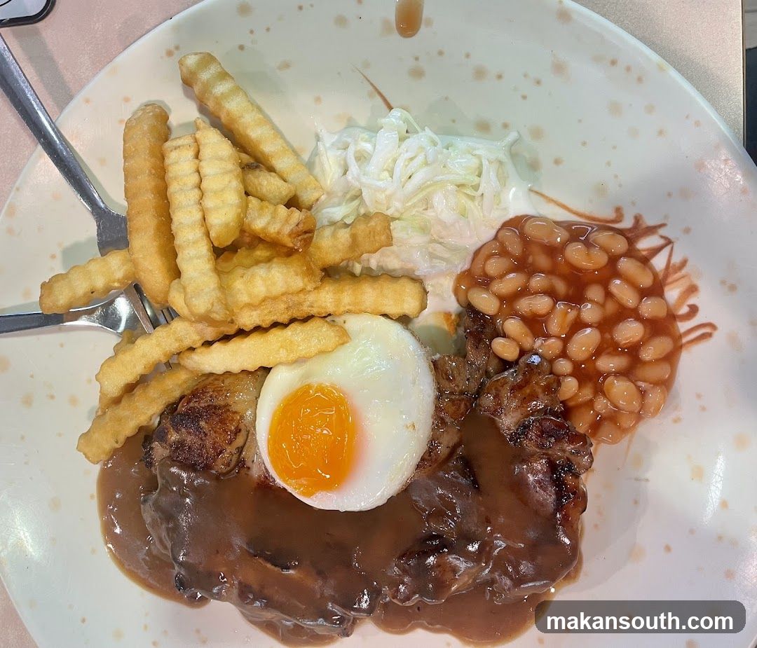 Steak with Fries and Baked Beans