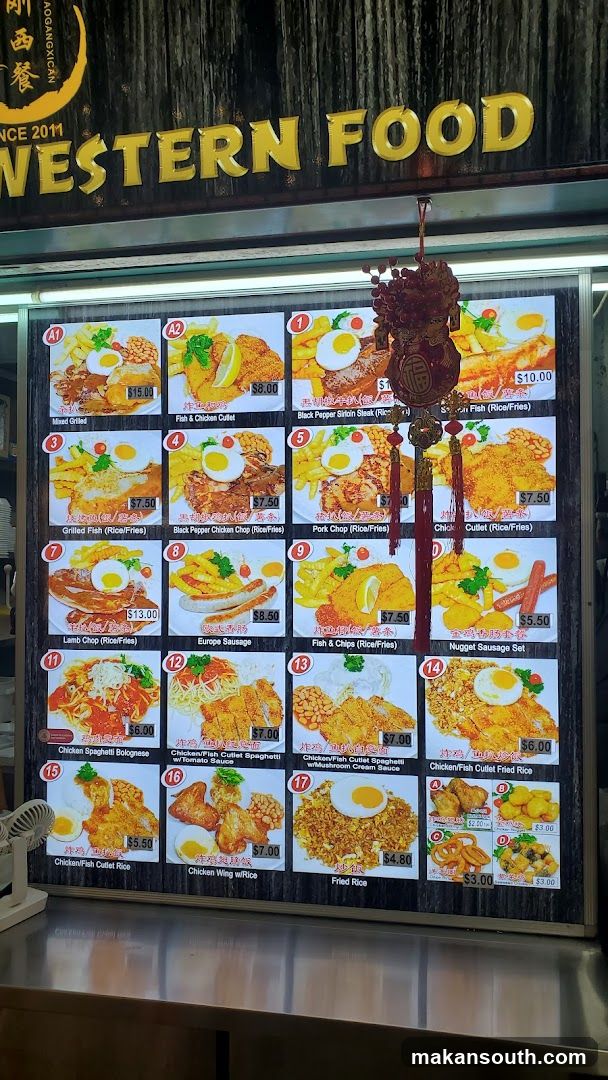 Western Food Menu Board