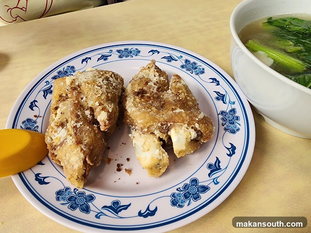 Fried Chicken with Soup