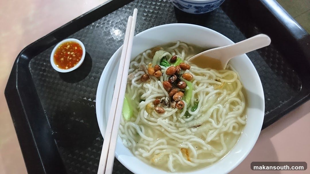 Noodle Bowl with Sauce and Chopsticks