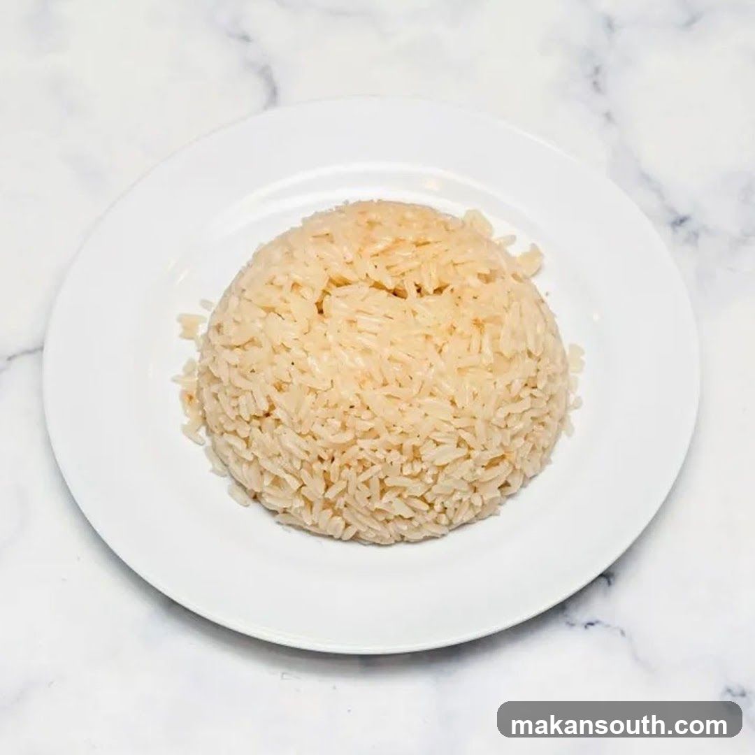 Plate of White Rice