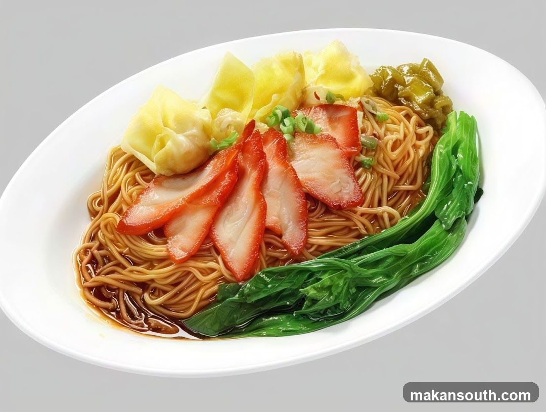 Noodle Dish with Dumplings and Meat