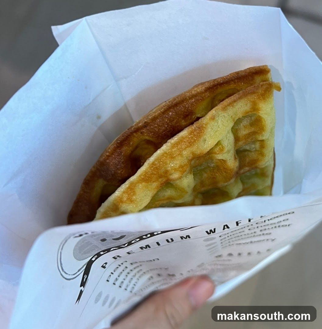Waffle in paper bag